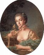 Francois Boucher Portrait of the artist's daughter oil on canvas